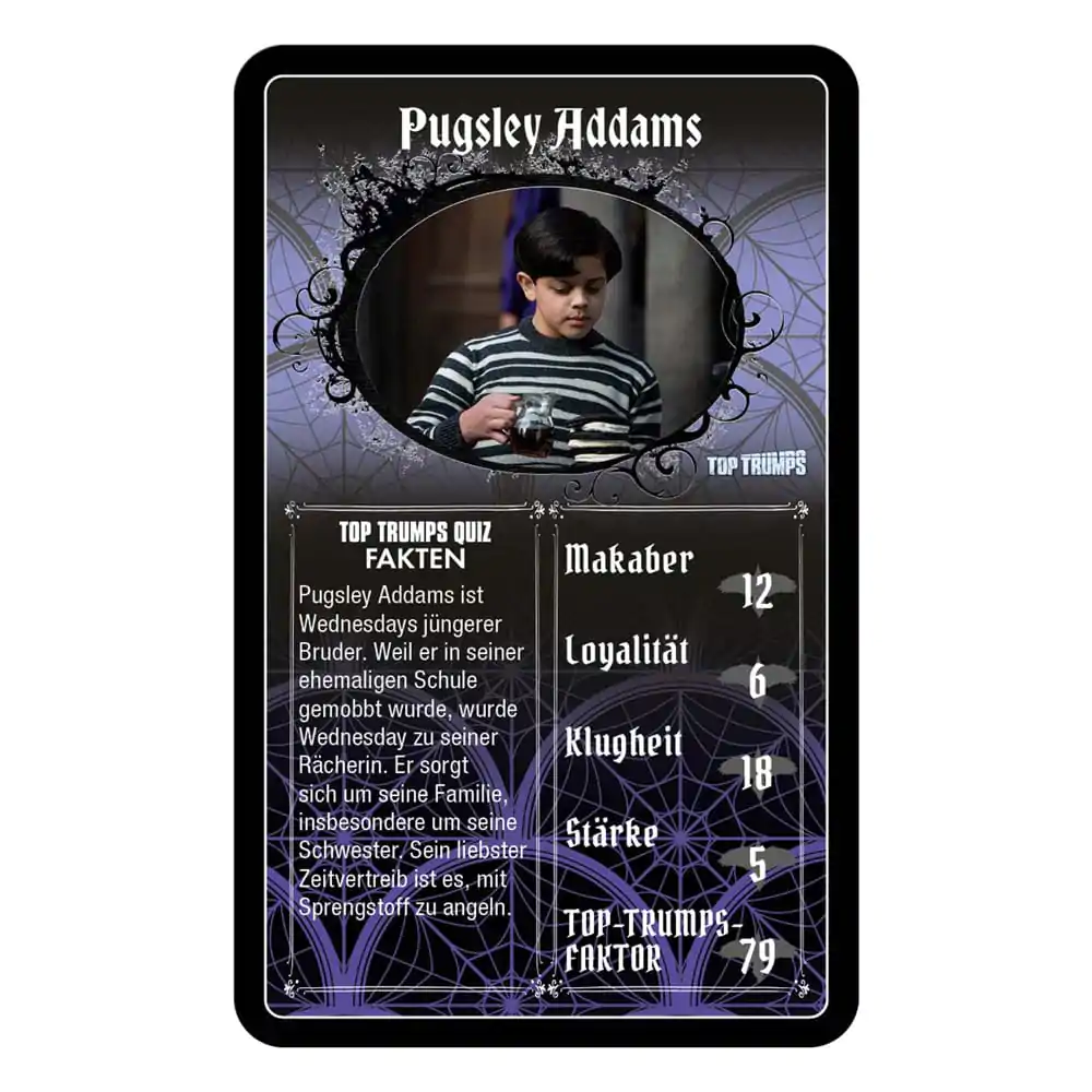 Wednesday Card Game Top Trumps *German Version* - Karetní hra fotografii produktu