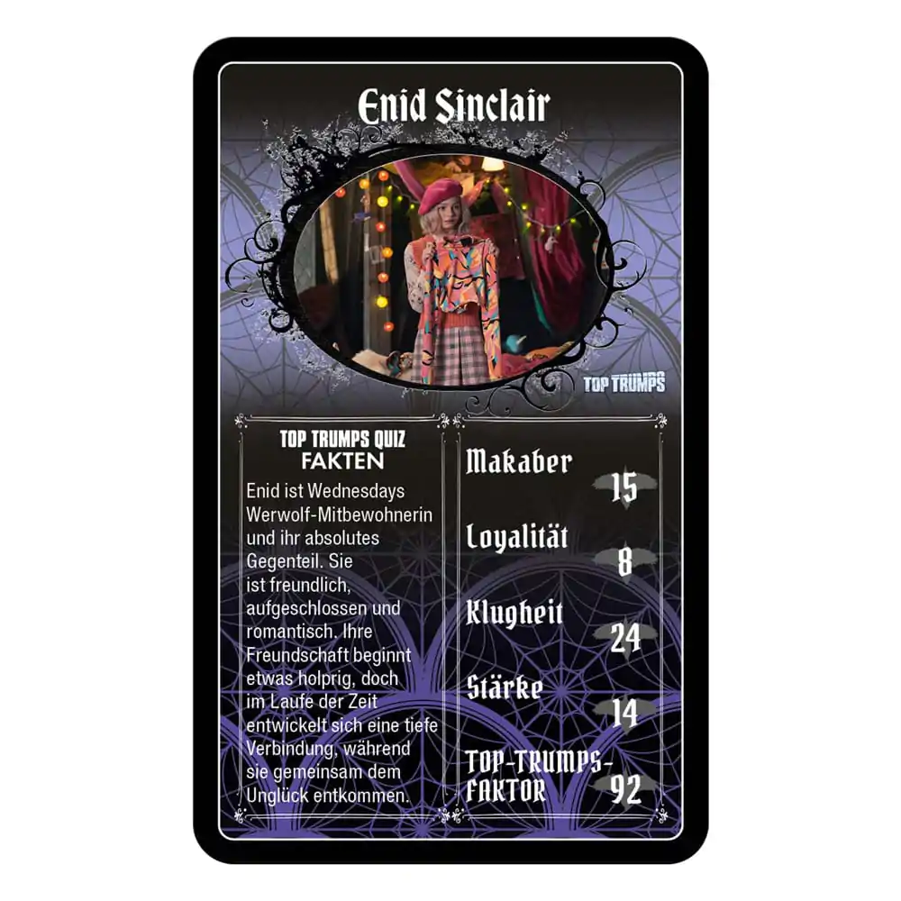 Wednesday Card Game Top Trumps *German Version* - Karetní hra fotografii produktu
