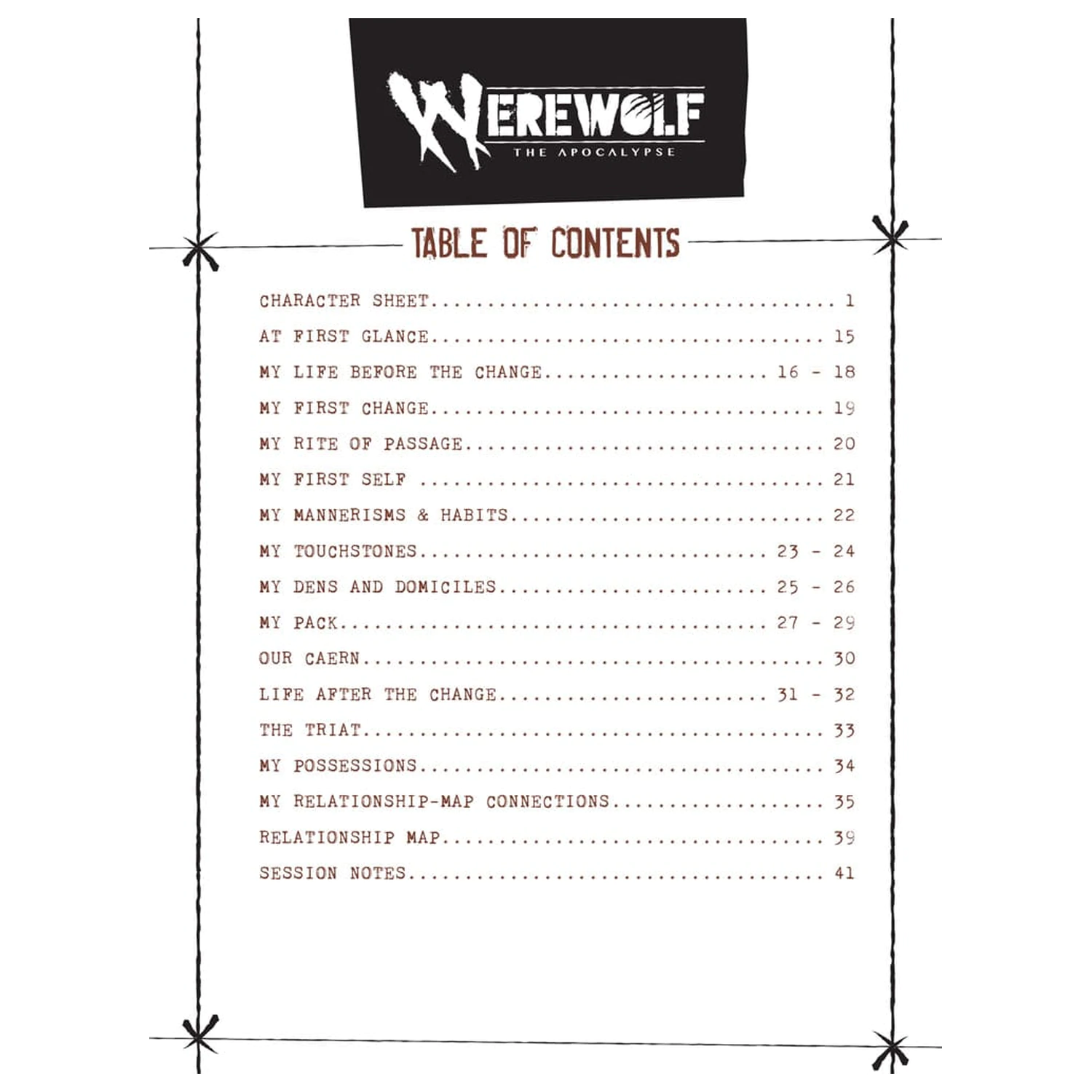 Werewolf: The Apocalypse 5th Edition RPG deník Rozšířený deník s listem postavy *Anglická verze* fotografii produktu