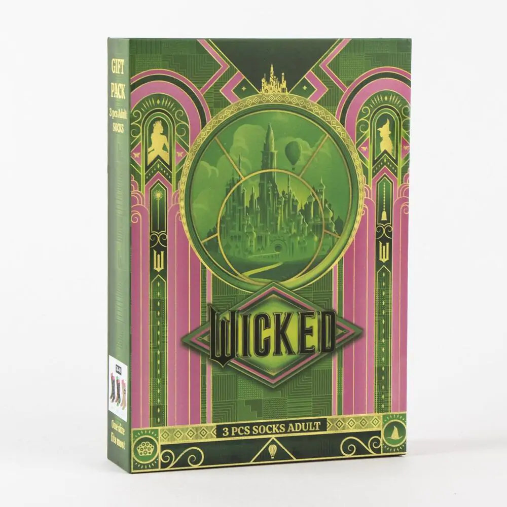Wicked balení 3 dospělé ponožky fotografii produktu