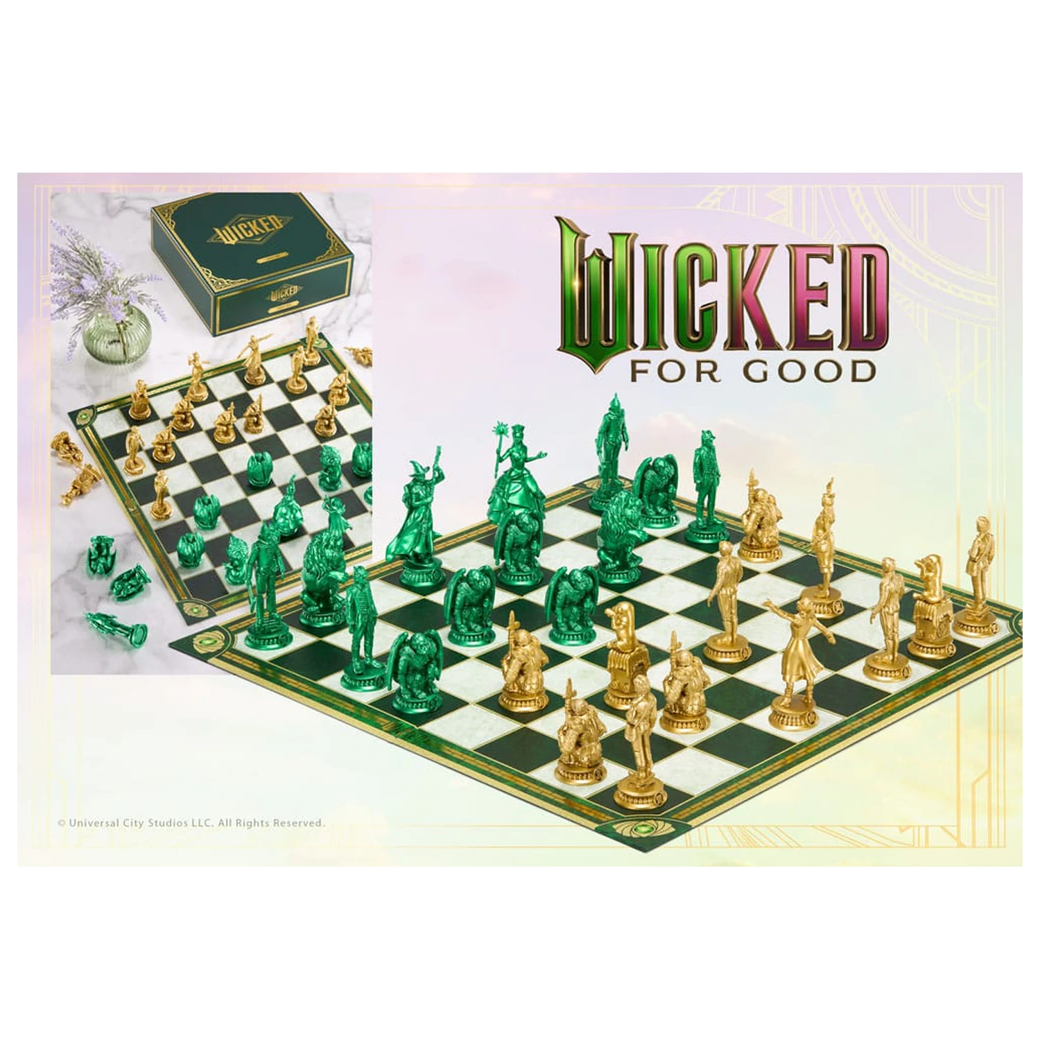 Wicked: For Good šachová sada Shiz vs. Emerald City fotografii produktu