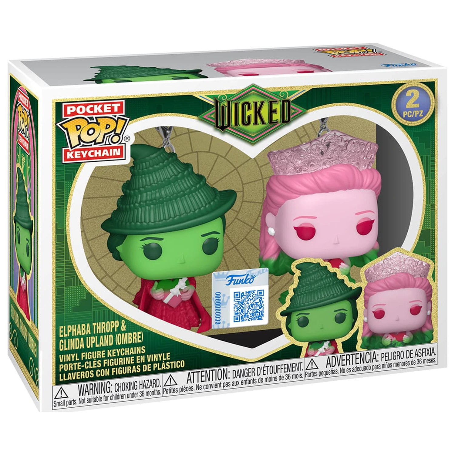 Wicked Funko POP! Vinylová klíčenka balení po 2 G&E (Ombre) 4 cm fotografii produktu