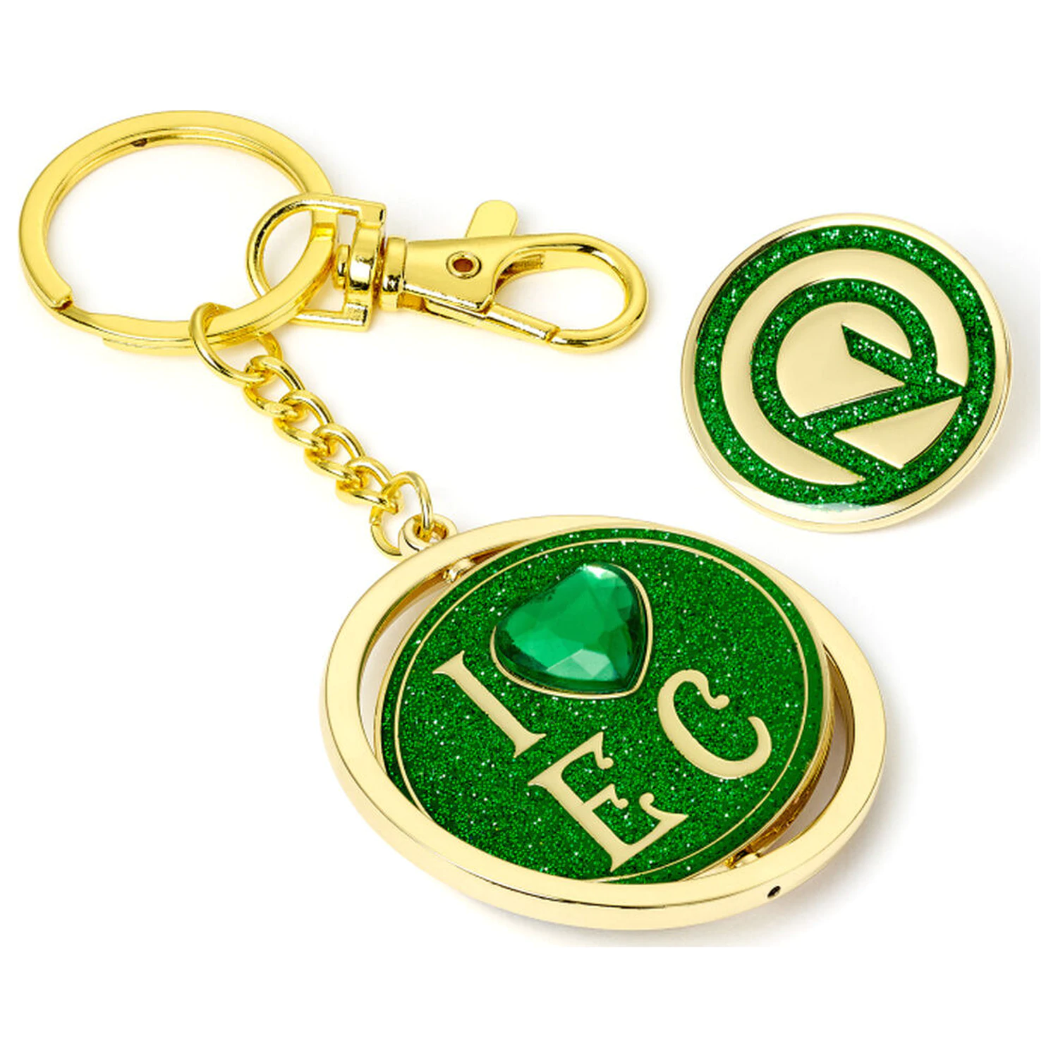 Wicked I love Emerald City Oz Logo klíčenka a odznáček jako dárková sada fotografii produktu