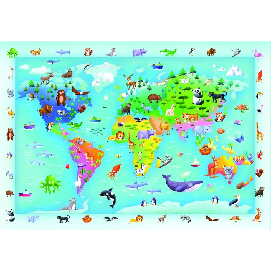 Wildlife Map maxi puzzle 60 dílků fotografii produktu