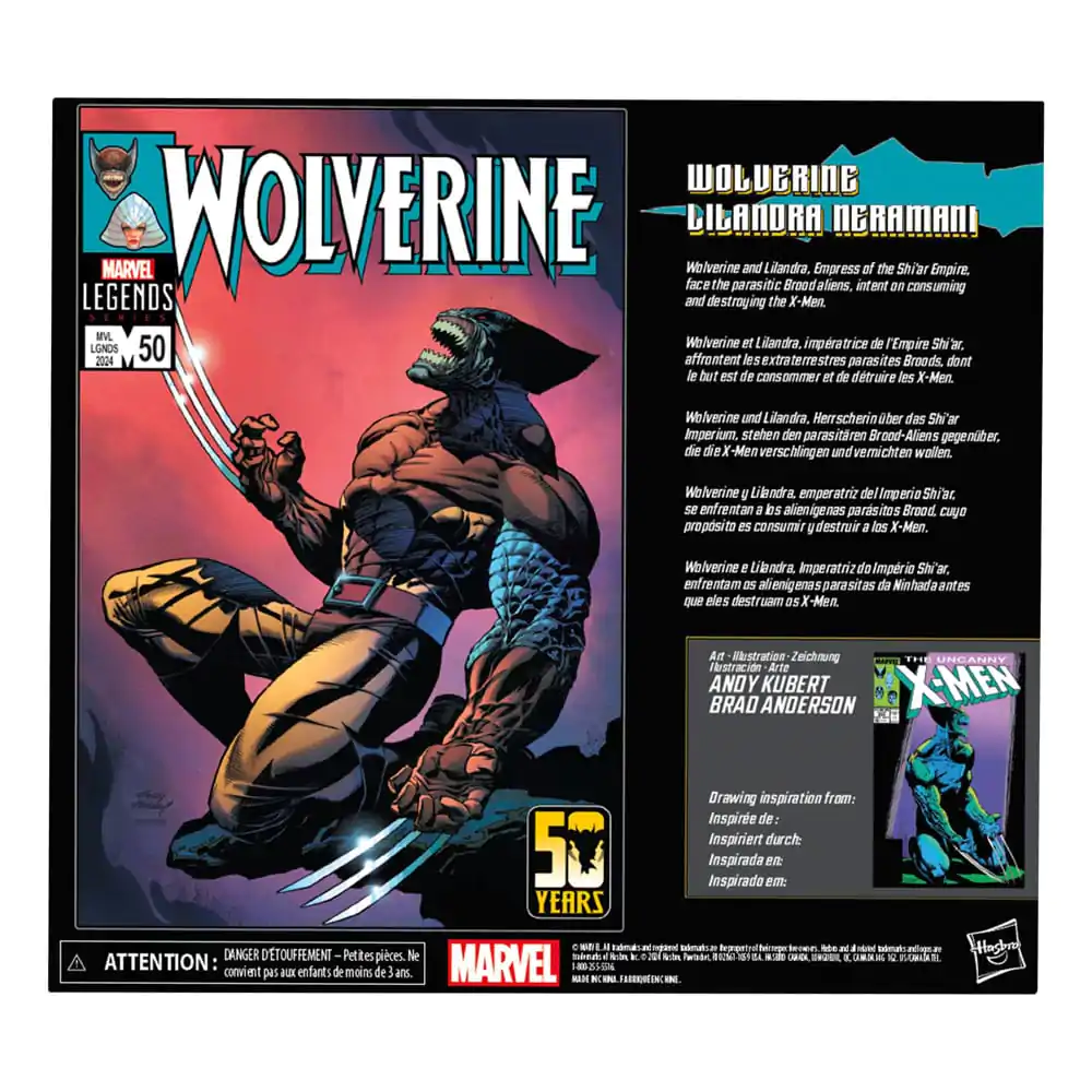 Wolverine 50th Anniversary Marvel Legends Akční figurka 2-Pack Wolverine & Lilandra Neramani 15 cm fotografii produktu