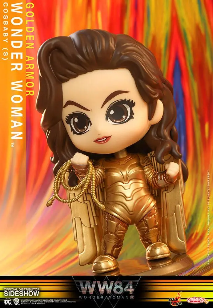 Wonder Woman 1984 Cosbaby (S) Mini figurka Golden Armor Wonder Woman 10 cm fotografii produktu