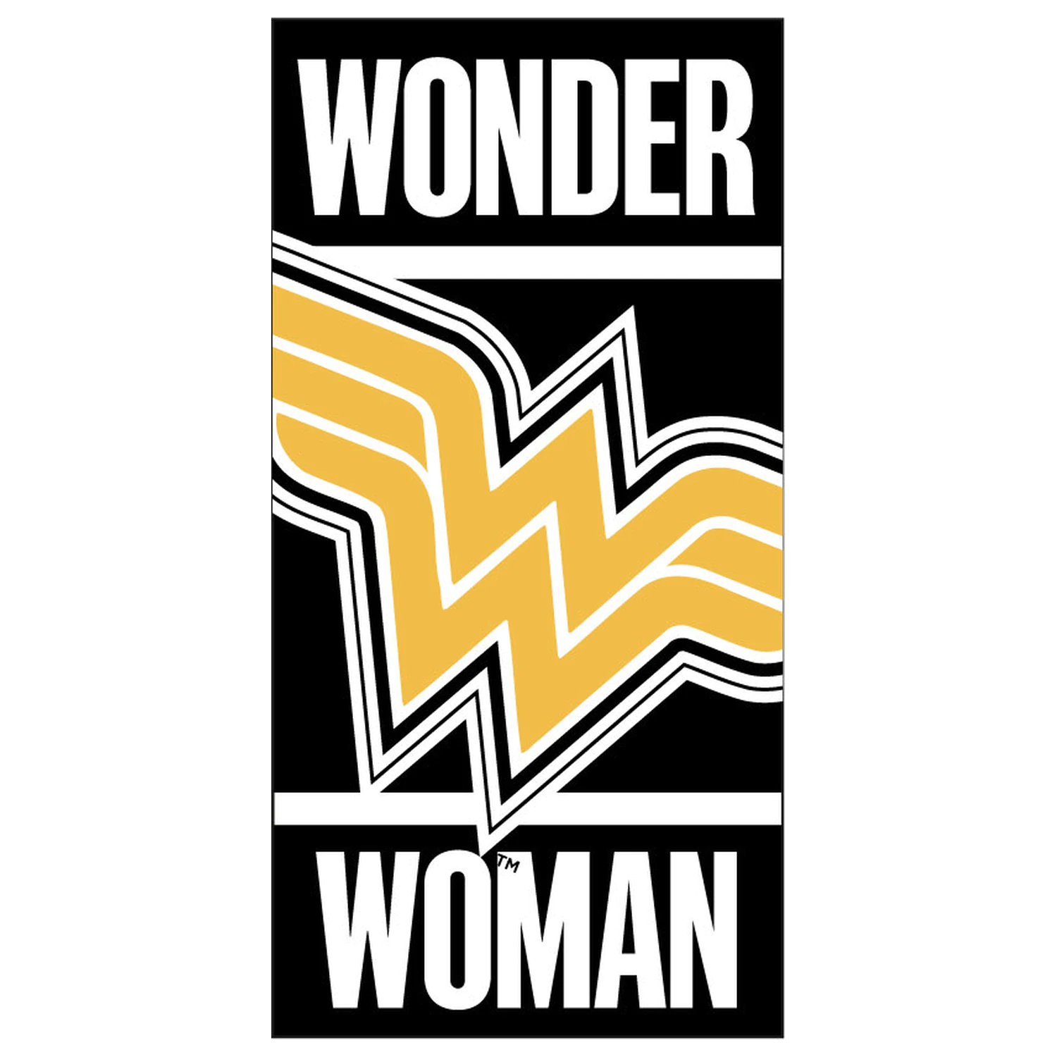 Wonder Woman Černý ručník fotografii produktu