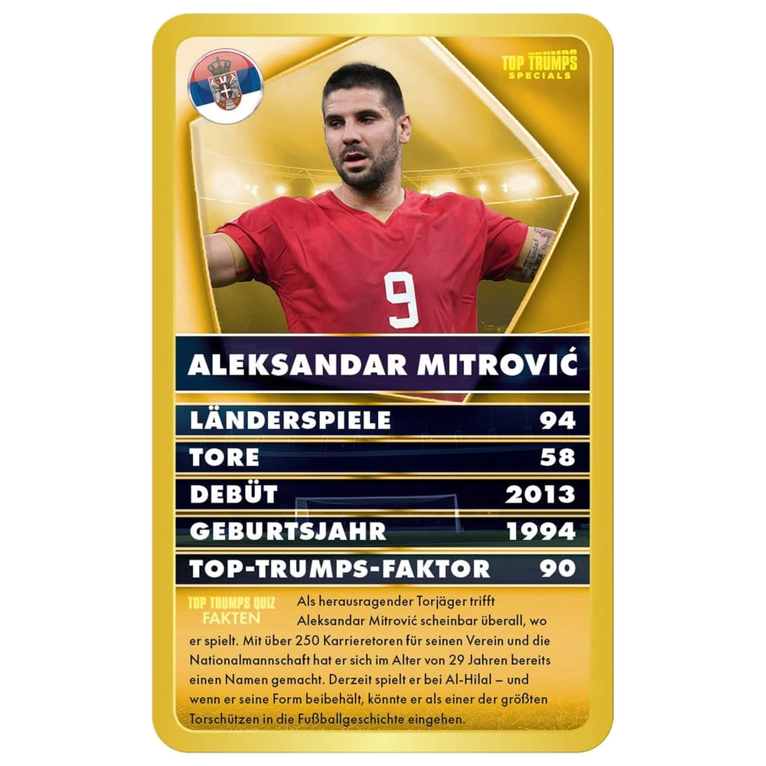 World Football Stars 6 Karetní hra Top Trumps *Německá verze* fotografii produktu