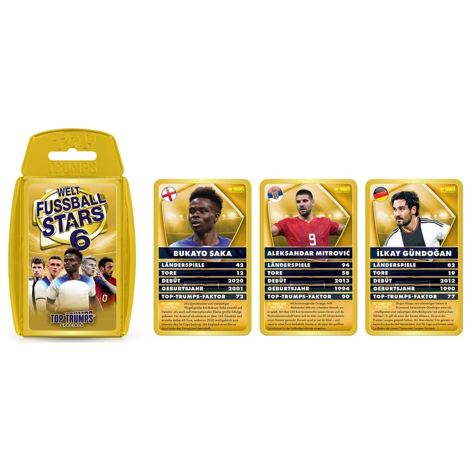 World Football Stars 6 Karetní hra Top Trumps *Německá verze* fotografii produktu
