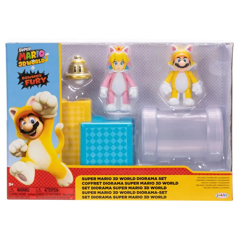 World of Nintendo Super Mario Diorama Hrací set 3D World 6 cm fotografii produktu