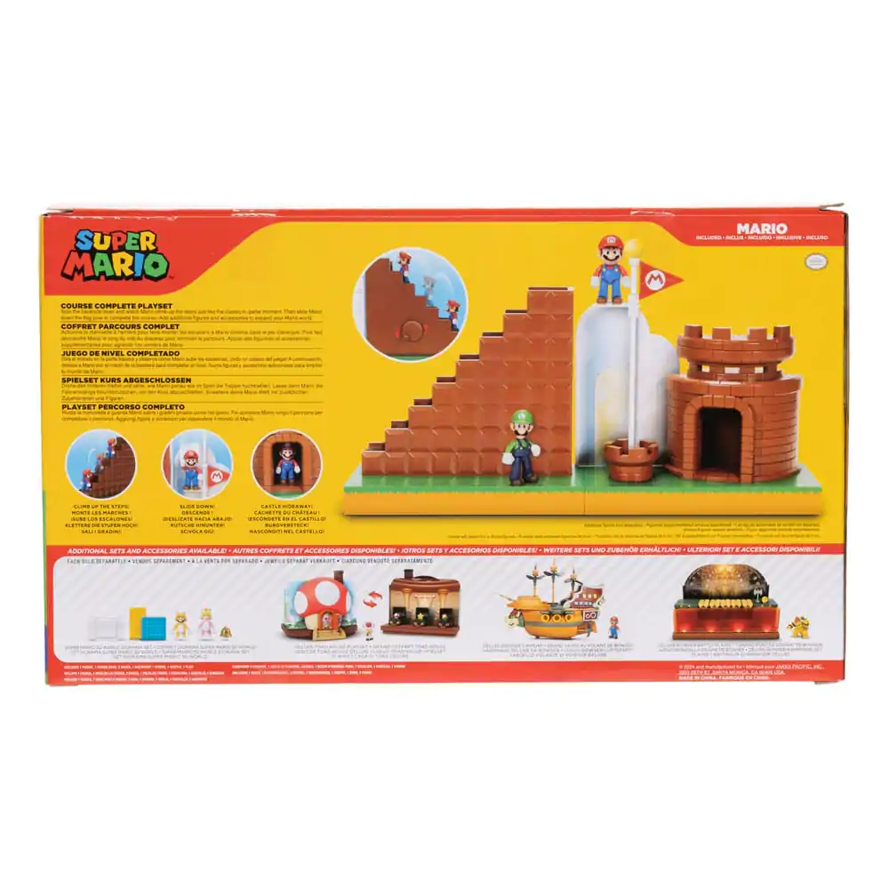 World of Nintendo Super Mario Mini Figurka Herní Set Konec Úrovně fotografii produktu