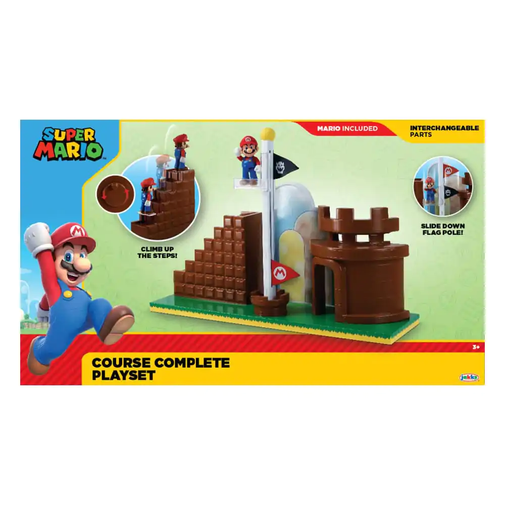 World of Nintendo Super Mario Mini Figurka Herní Set Konec Úrovně fotografii produktu