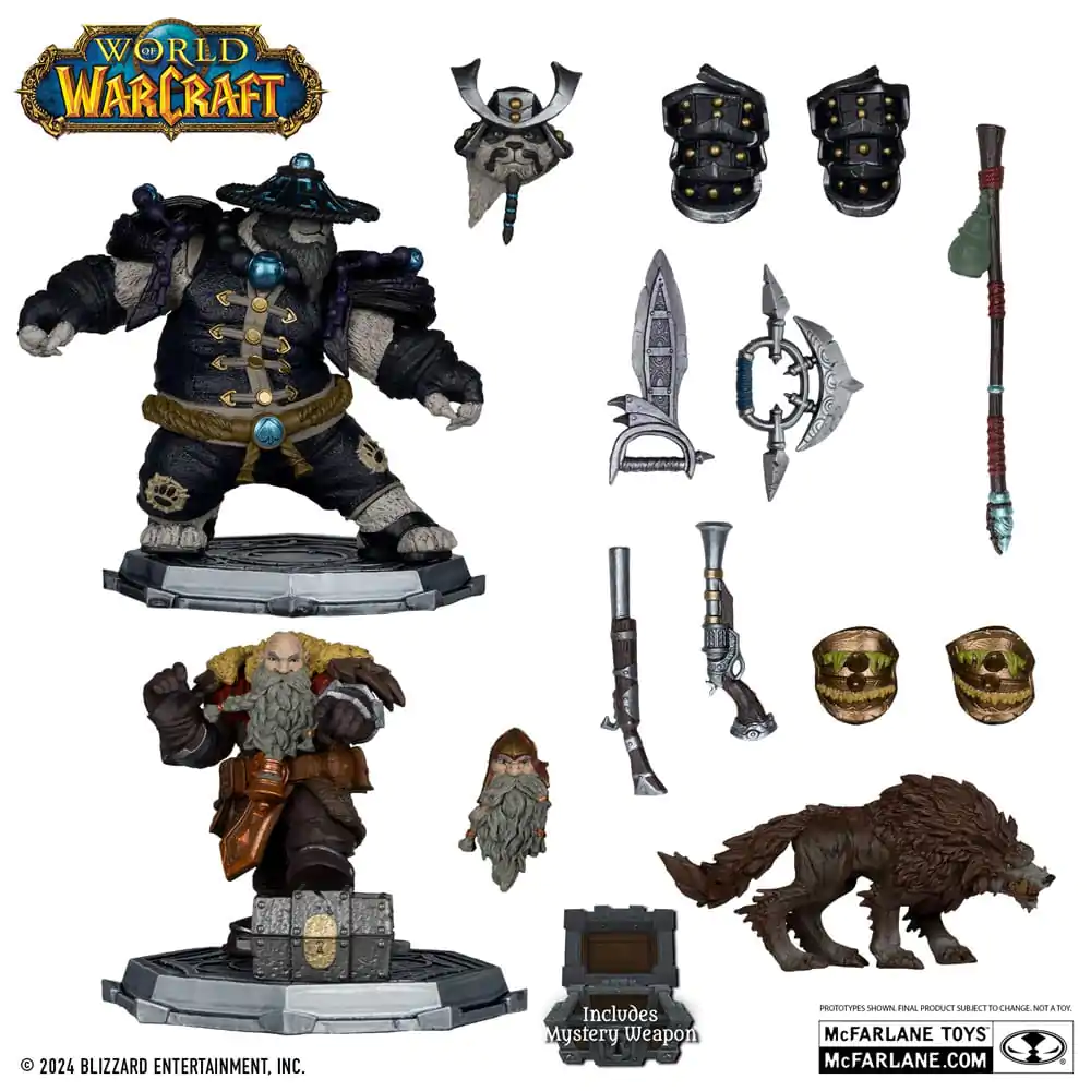 World of Warcraft PVC Soška 2-Pack 1/12 Trpasličí Lovec: Pán Zvířat & Pandaren: Mnich (Gold Label) 15 cm fotografii produktu