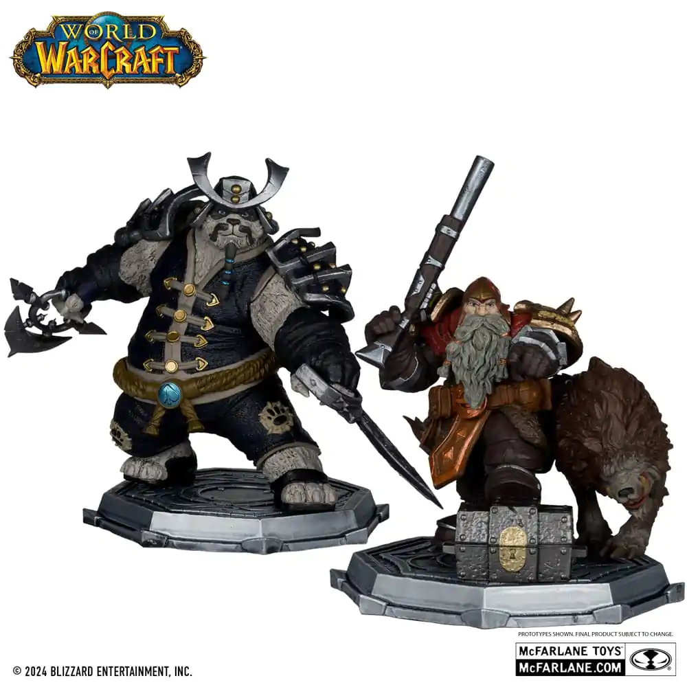 World of Warcraft PVC Soška 2-Pack 1/12 Trpasličí Lovec: Pán Zvířat & Pandaren: Mnich (Gold Label) 15 cm fotografii produktu
