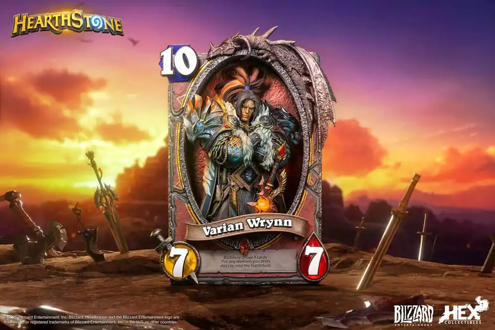 Hearthstone 3D Umělecká Zarámovaná Socha Varian Wrynn 31 cm fotografii produktu