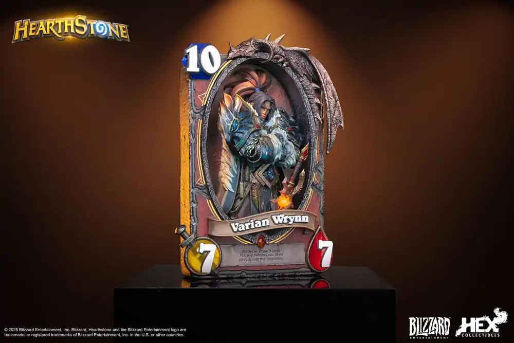 Hearthstone 3D Umělecká Zarámovaná Socha Varian Wrynn 31 cm fotografii produktu
