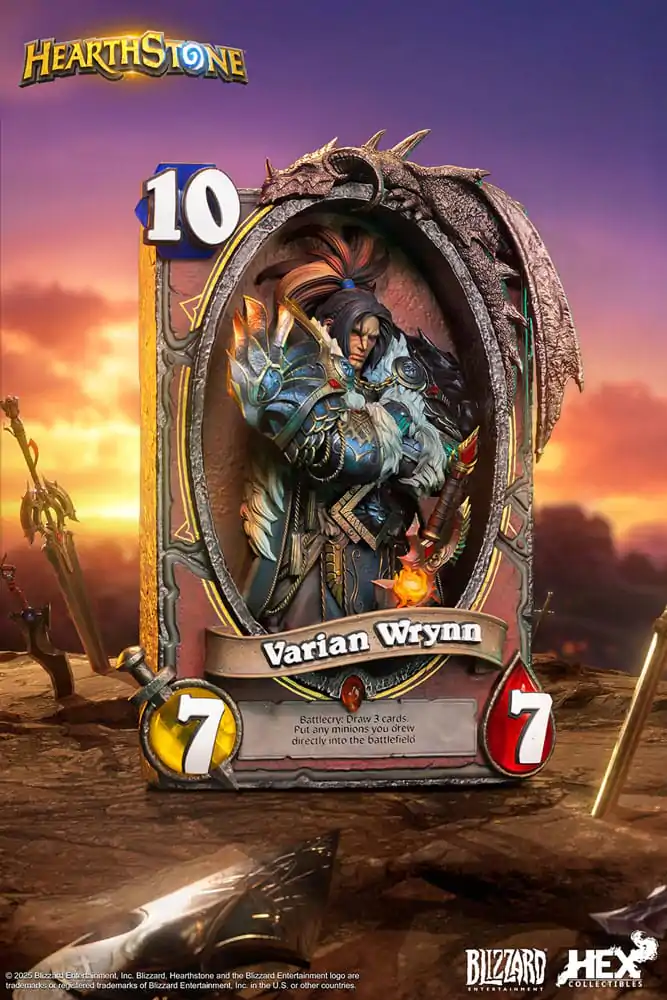 Hearthstone 3D Umělecká Zarámovaná Socha Varian Wrynn 31 cm fotografii produktu