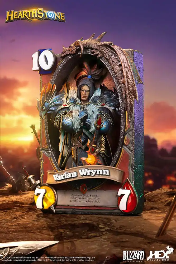 Hearthstone 3D Umělecká Zarámovaná Socha Varian Wrynn 31 cm fotografii produktu