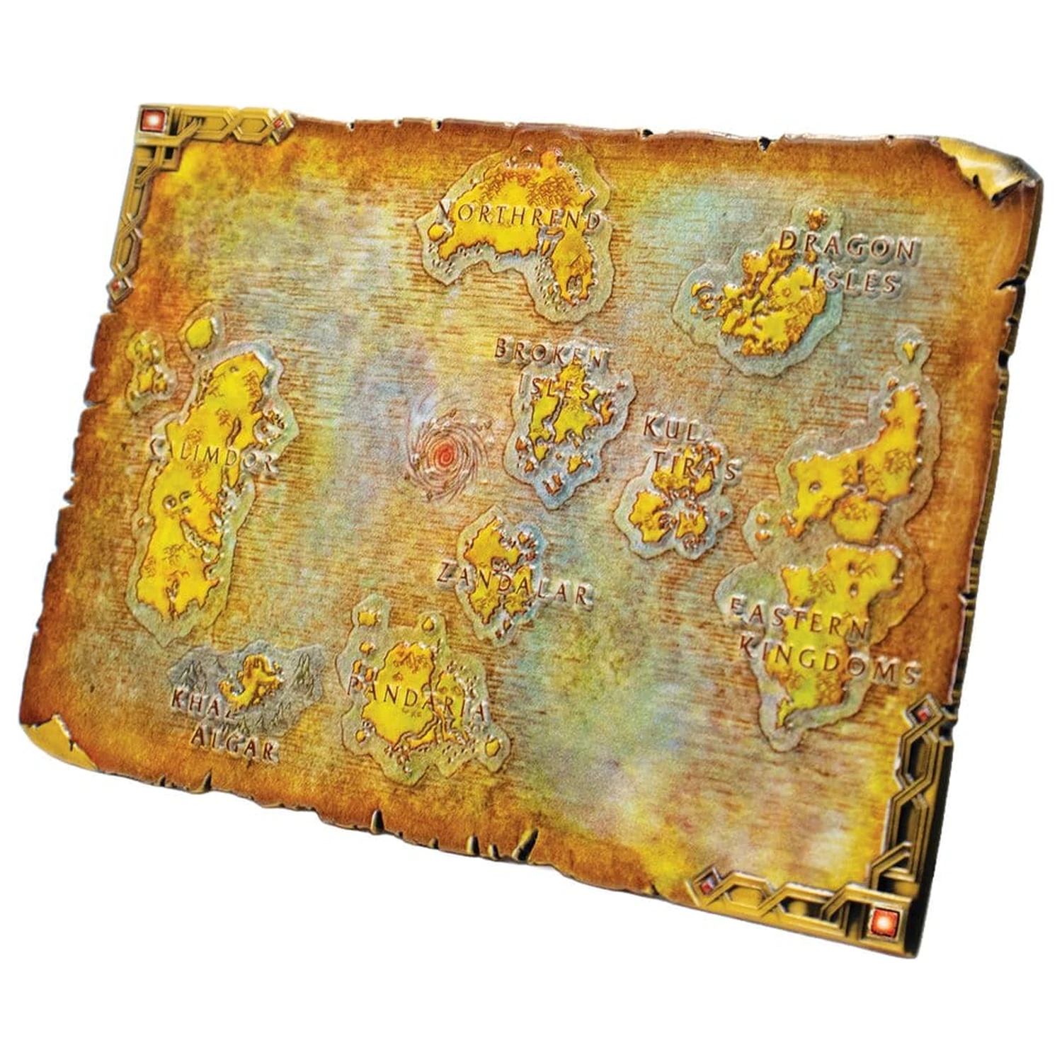 World of Warcraft Replika kovová mapa Azerothu Limitovaná edice 12 x 18 cm fotografii produktu