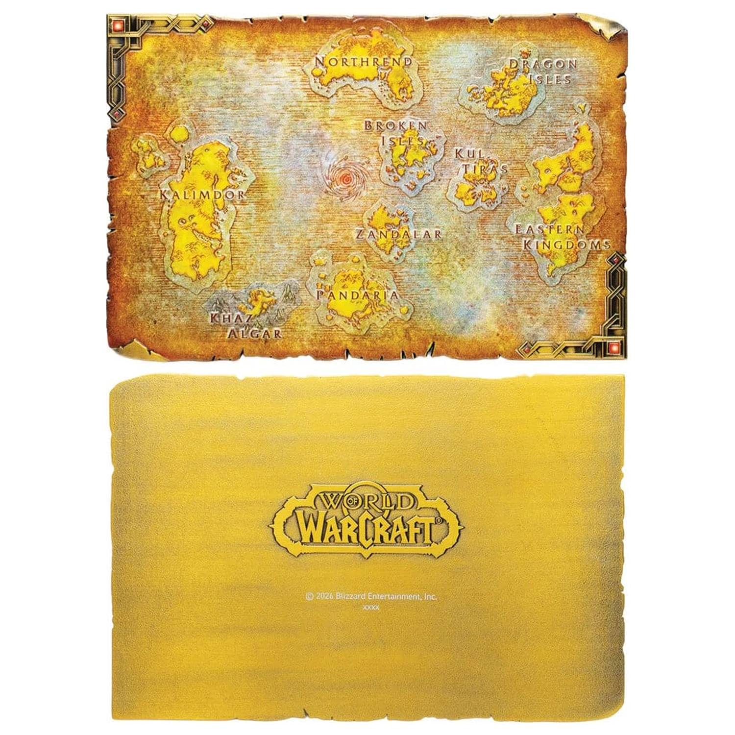 World of Warcraft Replika kovová mapa Azerothu Limitovaná edice 12 x 18 cm fotografii produktu