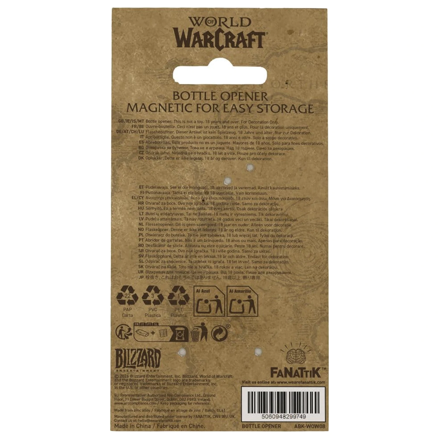 World of Warcraft Otvírák na láhve Icon of Blood fotografii produktu