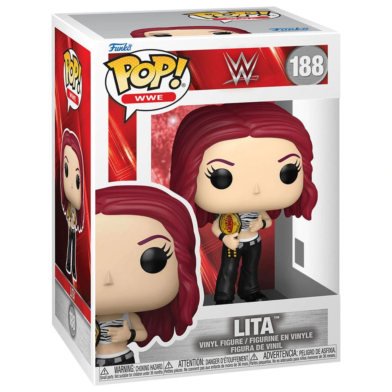 WWE Funko POP! Vinylová figurka Lita s mistrovským pásem 9 cm fotografii produktu