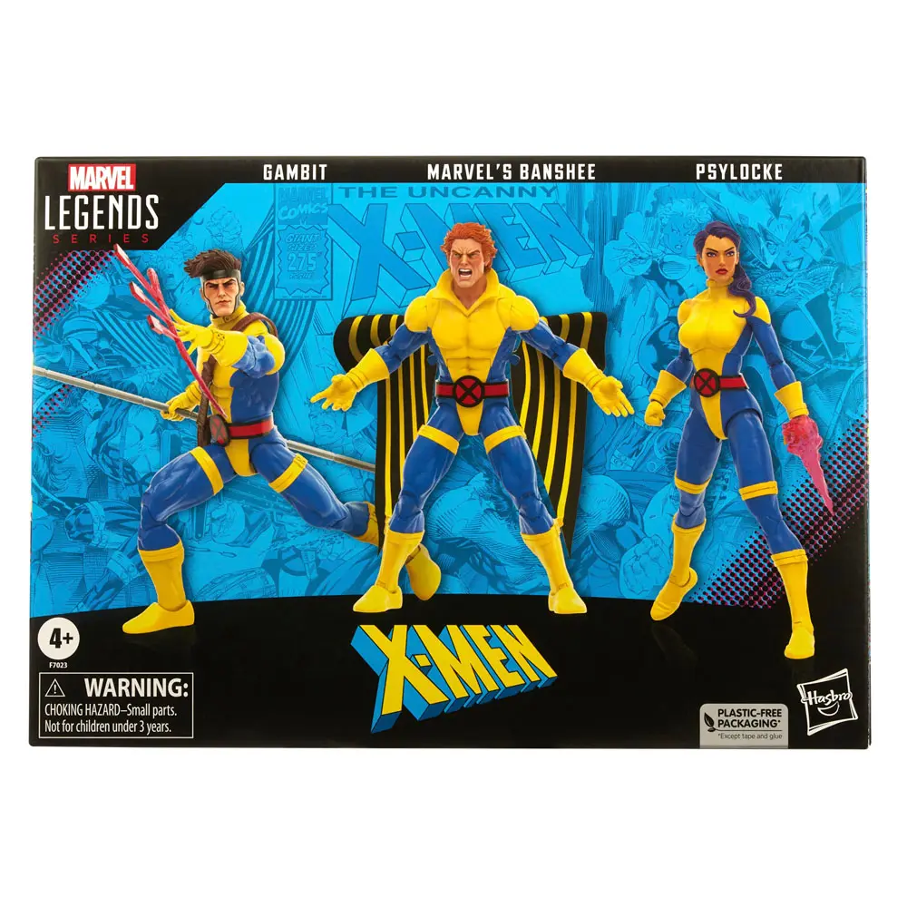 X-Men 60. výročí Marvel Legends akční figurky balení 3 ks Gambit, Marvel's Banshee, Psylocke 15 cm fotografii produktu