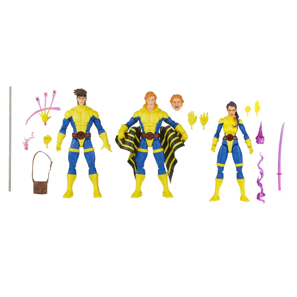 X-Men 60. výročí Marvel Legends akční figurky balení 3 ks Gambit, Marvel's Banshee, Psylocke 15 cm fotografii produktu