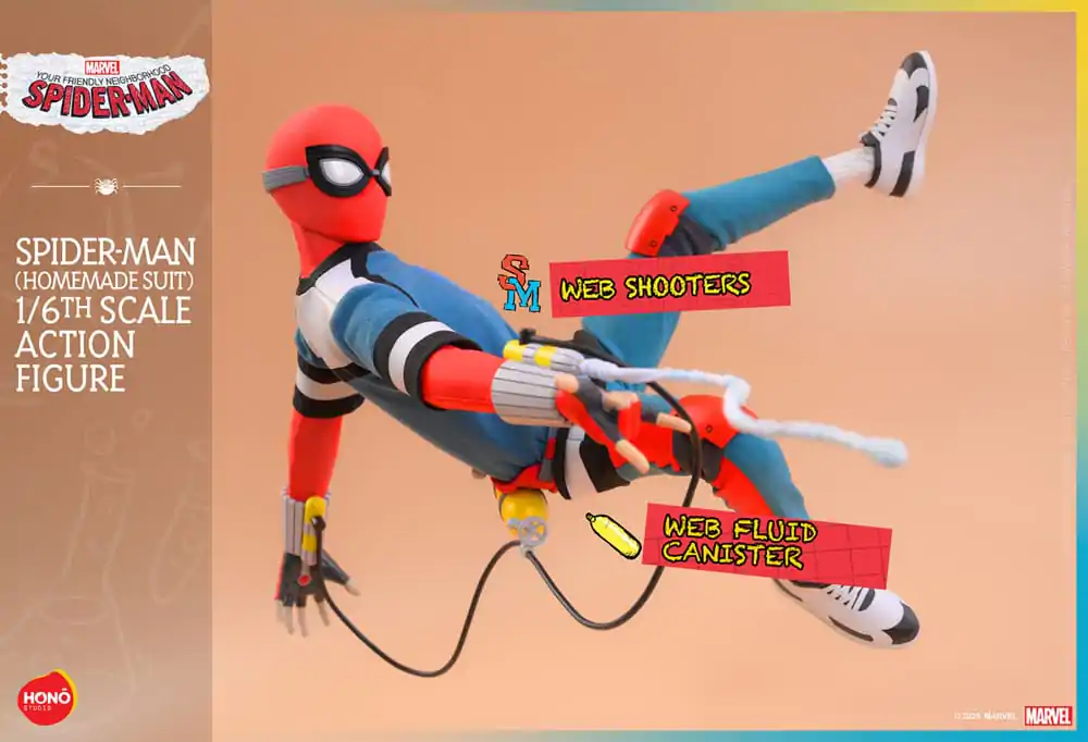 Tvář tvůj přátelský soused Spider-Man akční figurka 1/6 Spider-Man (Homemade Suit) 29 cm fotografii produktu