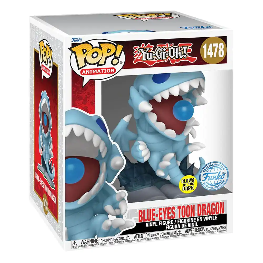 Yu-Gi-Oh! Super Sized Funko POP! Animation Vinyl Figure Blue-Eyes Toon Dragon (GITD) Special Edition 15 cm vinylová figurka fotografii produktu