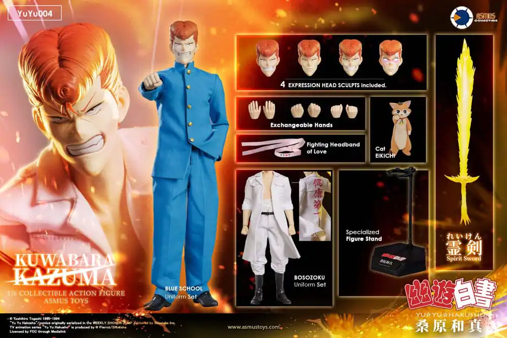 Yu Yu Hakusho Akční figurka 1/6 Kazuma Kuwabara 30 cm fotografii produktu
