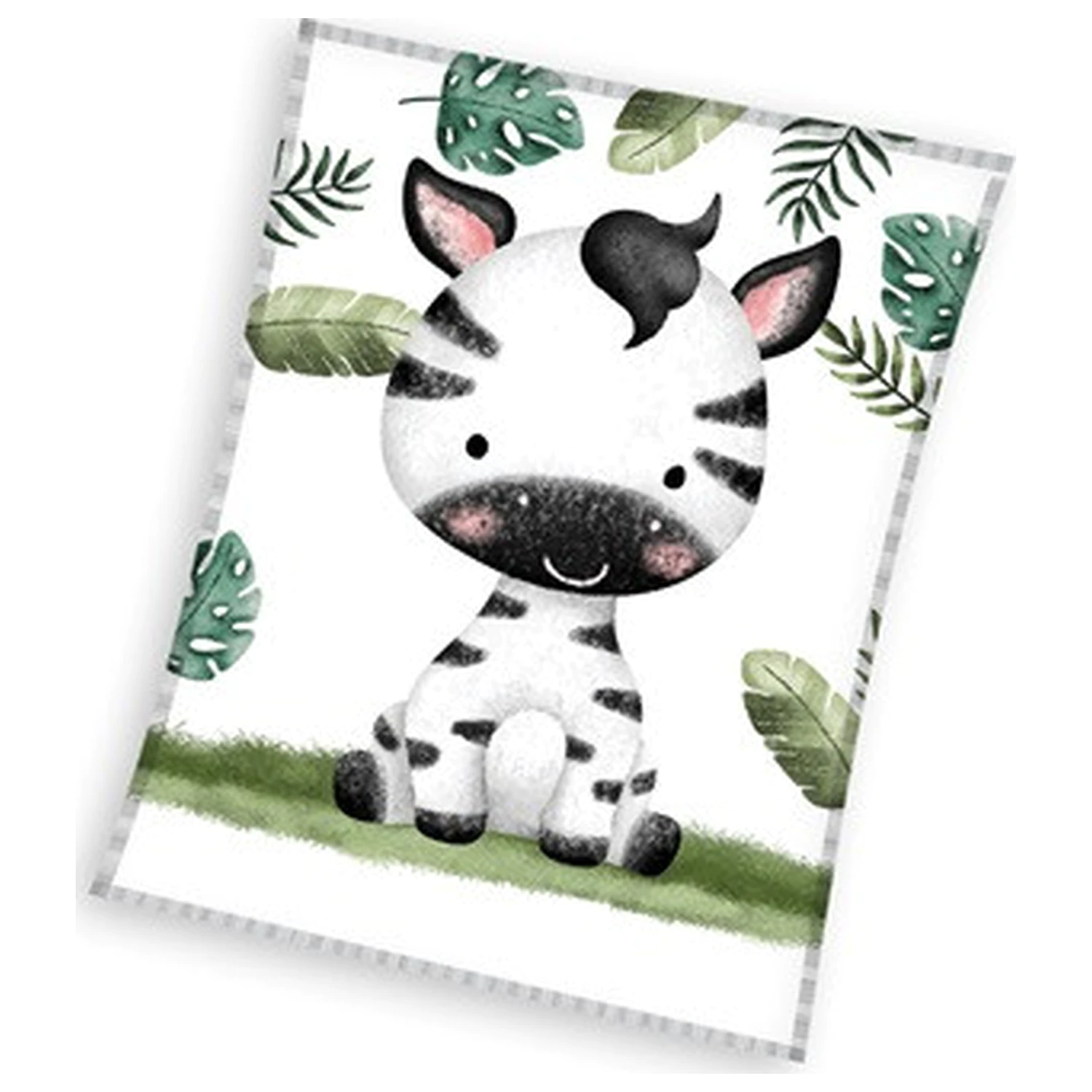 Zebra listnatá fleecová deka fotografii produktu