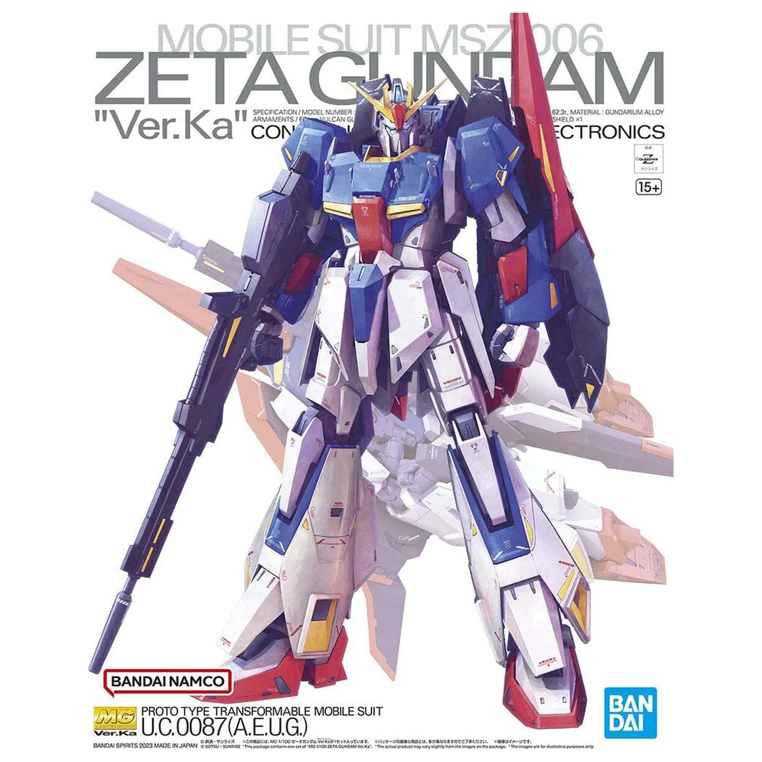 Zeta Gundam MSZ-006 Zeta Gundam Ver. Ka Mobile Suit Model Stavebnice MG 1/100 fotografii produktu