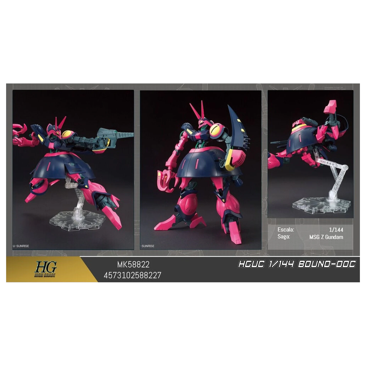 Zeta Gundam NRX-055 Baund Doc Mobile Suit Model Kit HGUC 1/144 fotografii produktu