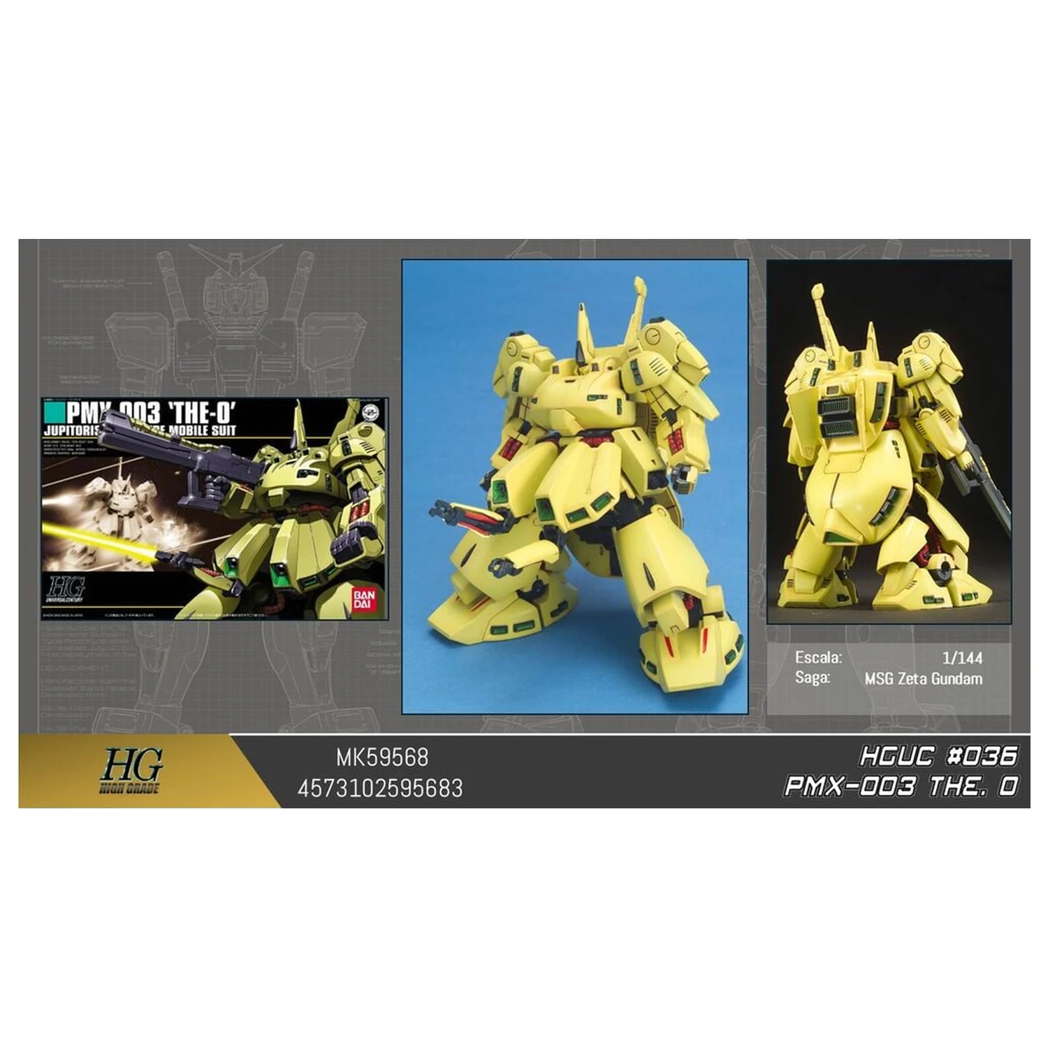 Zeta Gundam PMX-003 The-O Mobile Suit sada modelů HGUC 1/144 fotografii produktu