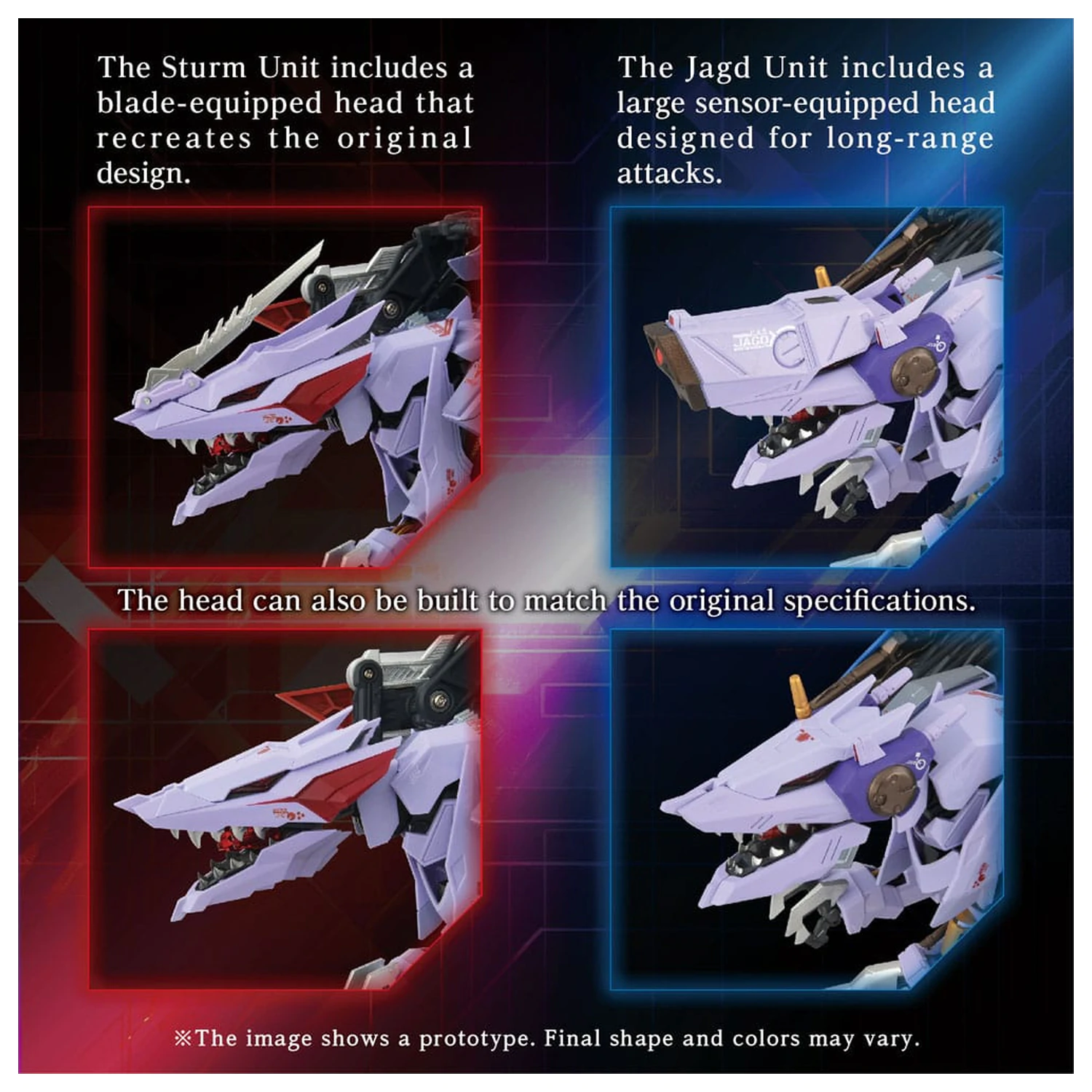 Zoids Model Kit sada příslušenství AM-Z01CP Berserk Fury Sturm & Jagd Unit fotografii produktu
