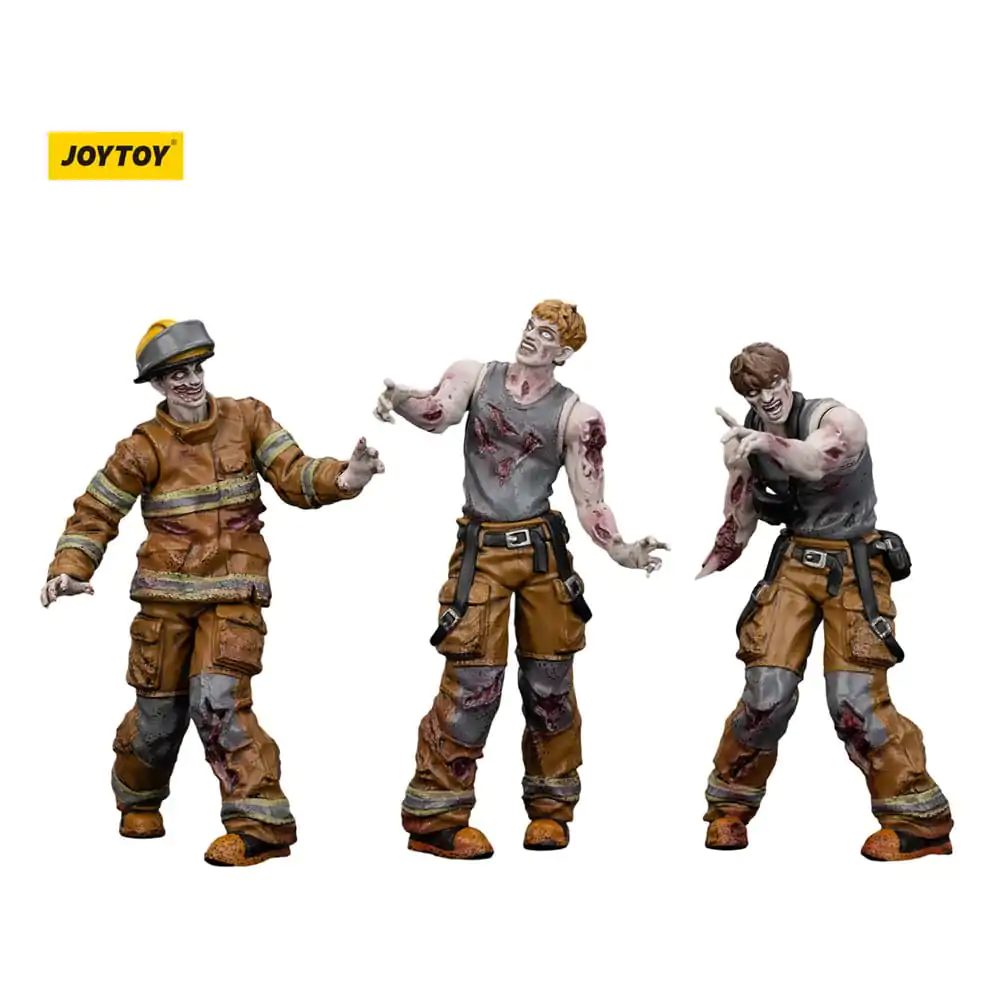Zombie Dark Source Akční figurky 3-Pack Hasiči 8 cm fotografii produktu