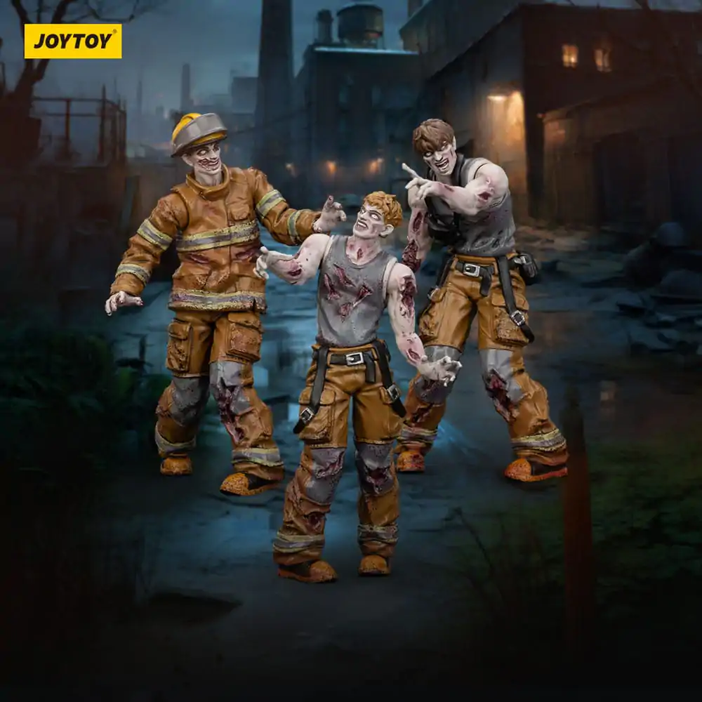 Zombie Dark Source Akční figurky 3-Pack Hasiči 8 cm fotografii produktu