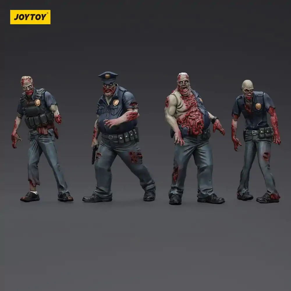 Zombie Dark Source akční figurky 4-Pack Police (Male) 8 cm fotografii produktu