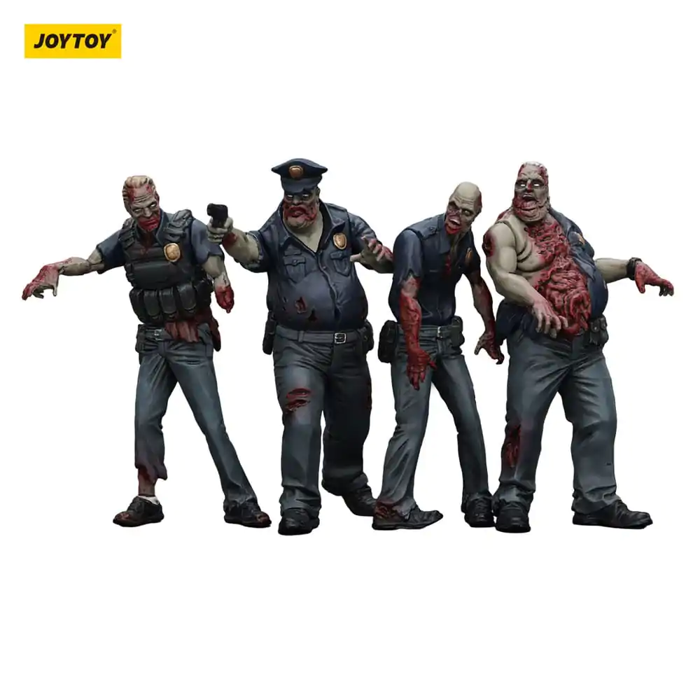 Zombie Dark Source akční figurky 4-Pack Police (Male) 8 cm fotografii produktu