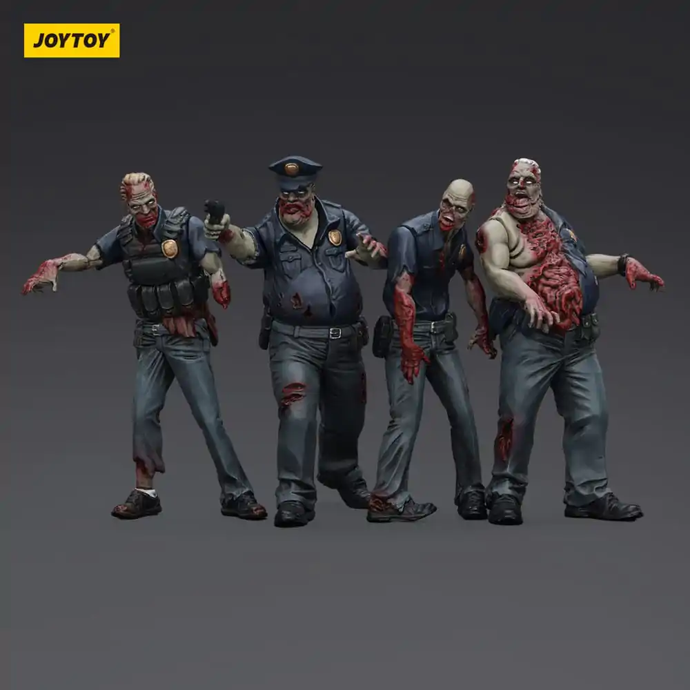 Zombie Dark Source akční figurky 4-Pack Police (Male) 8 cm fotografii produktu