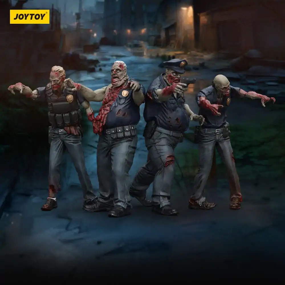 Zombie Dark Source akční figurky 4-Pack Police (Male) 8 cm fotografii produktu