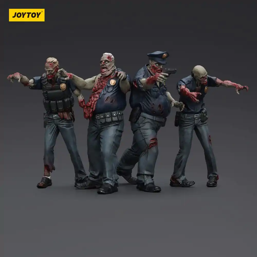 Zombie Dark Source akční figurky 4-Pack Police (Male) 8 cm fotografii produktu