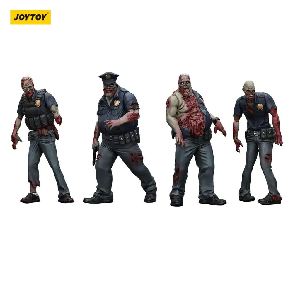 Zombie Dark Source akční figurky 4-Pack Police (Male) 8 cm fotografii produktu