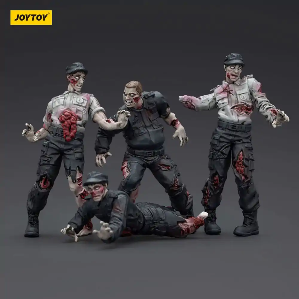 Zombie Dark Source akční figurky 4-Pack Security Guards 8 cm fotografii produktu
