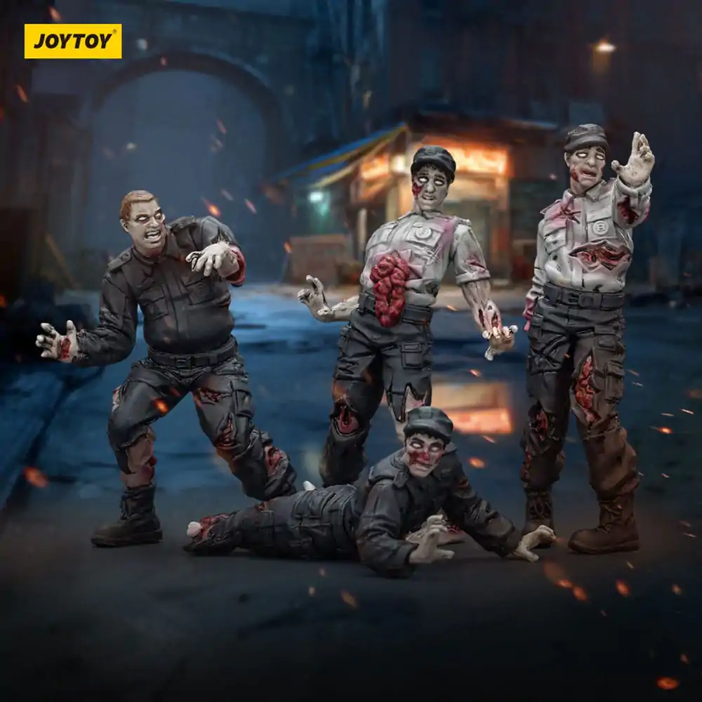 Zombie Dark Source akční figurky 4-Pack Security Guards 8 cm fotografii produktu