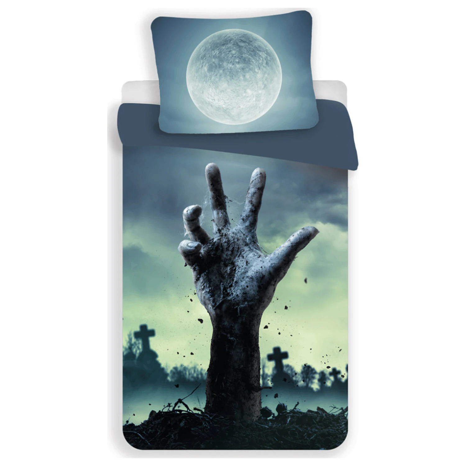 Zombie Moon povlak na mikrovláknovou přikrývku fotografii produktu