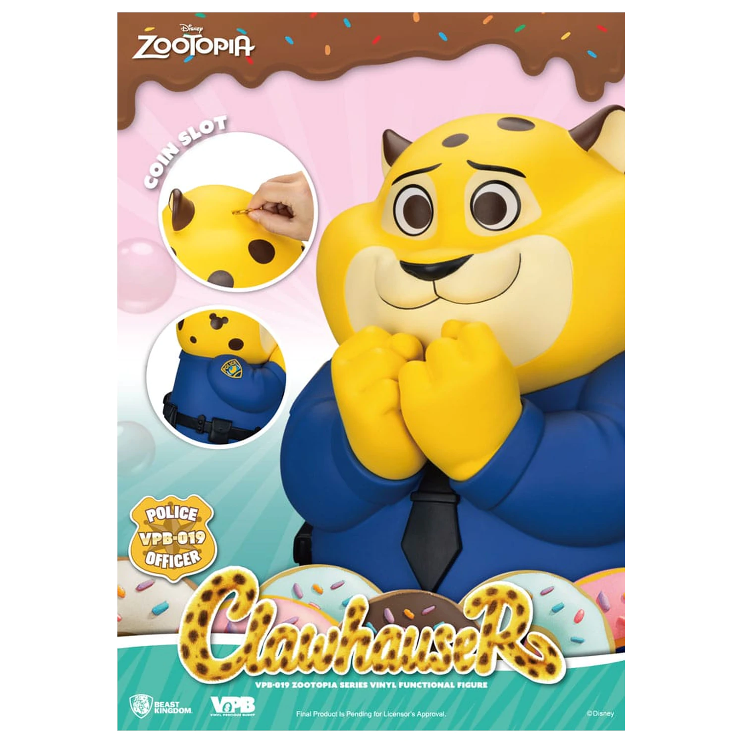 Zootopia Piggy Vinyl Bank Clawhauser 40 cm fotografii produktu