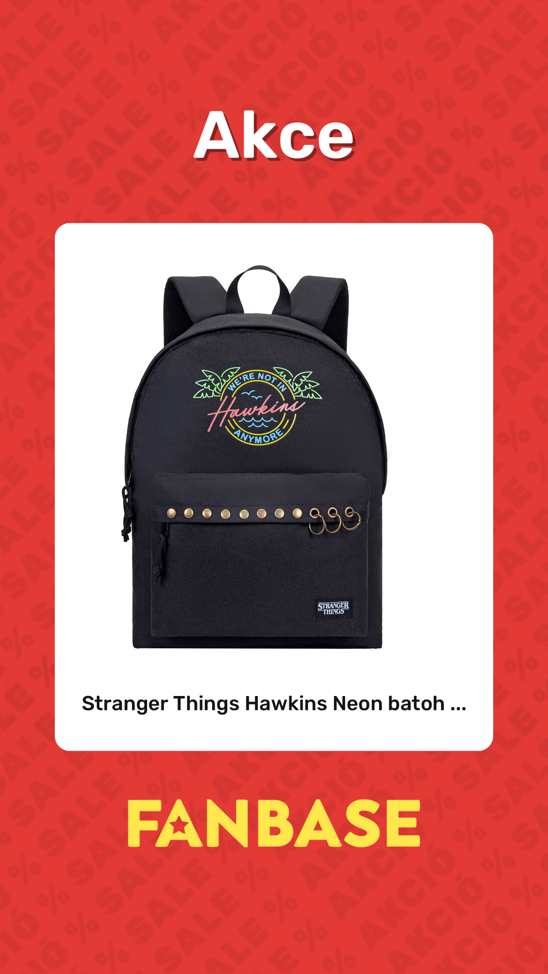 Akce: Stranger Things Hawkins Neon batoh ...