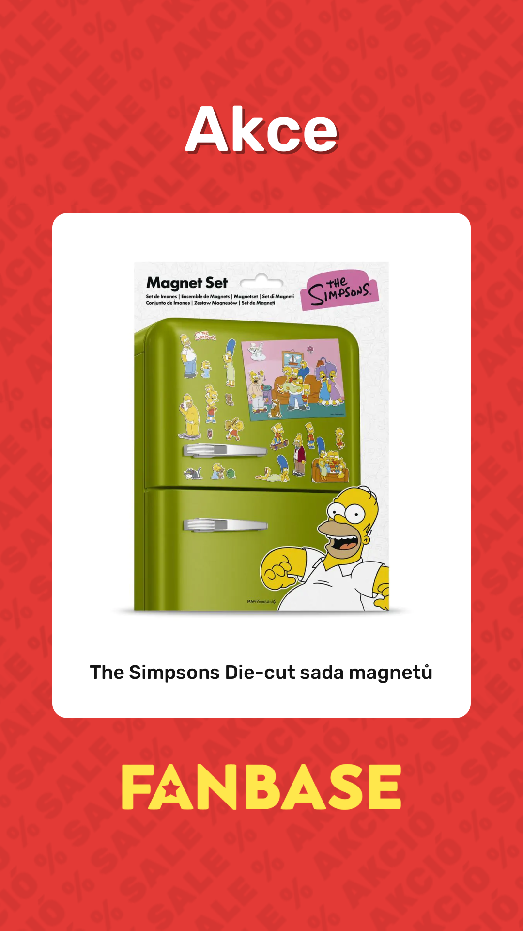 Akce: The Simpsons Die-cut sada magnetů